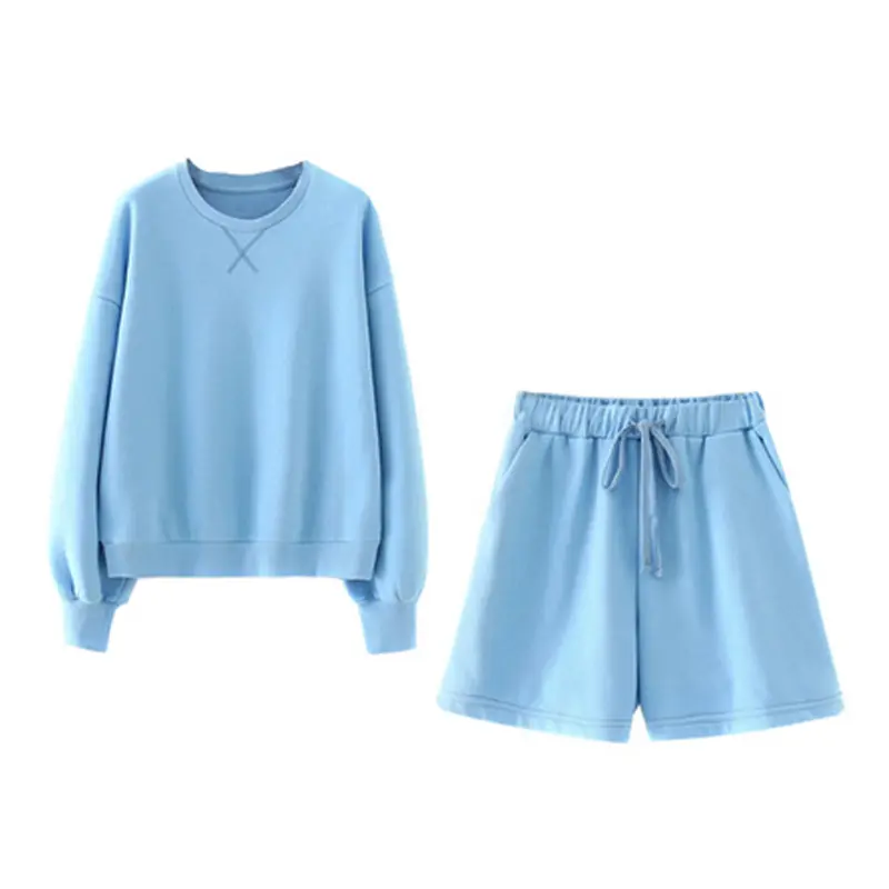 Loose And Thin Solid Color Round Neck