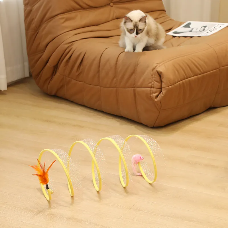 Cat Pets Toys Mouse Shape Balls Foldable Cat Kitten Play Tunnel Funny Cat Stick Mouse Supplies Simulation Mouse Pet Accessories – image 4