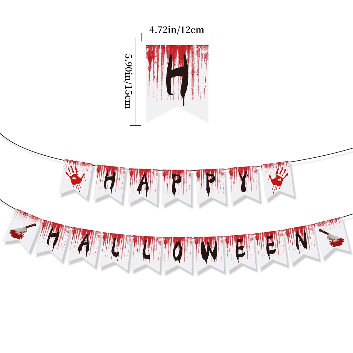 Blood Handprint Hanging Flag