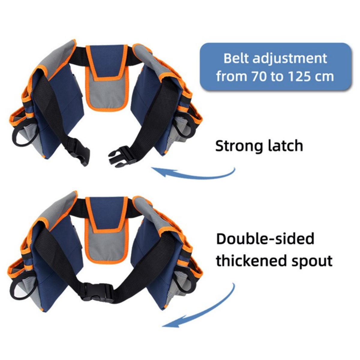 Double Tool Belt Pouch 12 Pocket Heavy Duty Joiners Carpenter Builders Nails UK — image 2