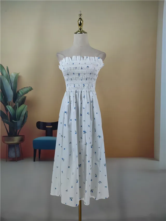 French Wrap Off Shoulder Stretch Tunic Fitted Dress White Print - Shop at LoveMi