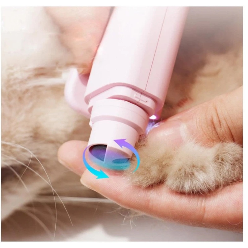 White Pet Nail Trimmer Dog Nail Clippers With Light 2 In 1 Nail Clipper And Grinder