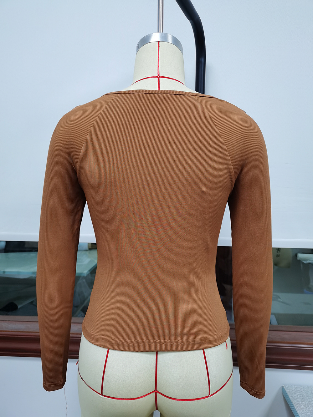 Title 5, Foreign Trade Solid Color Pit Strip Pullover To...