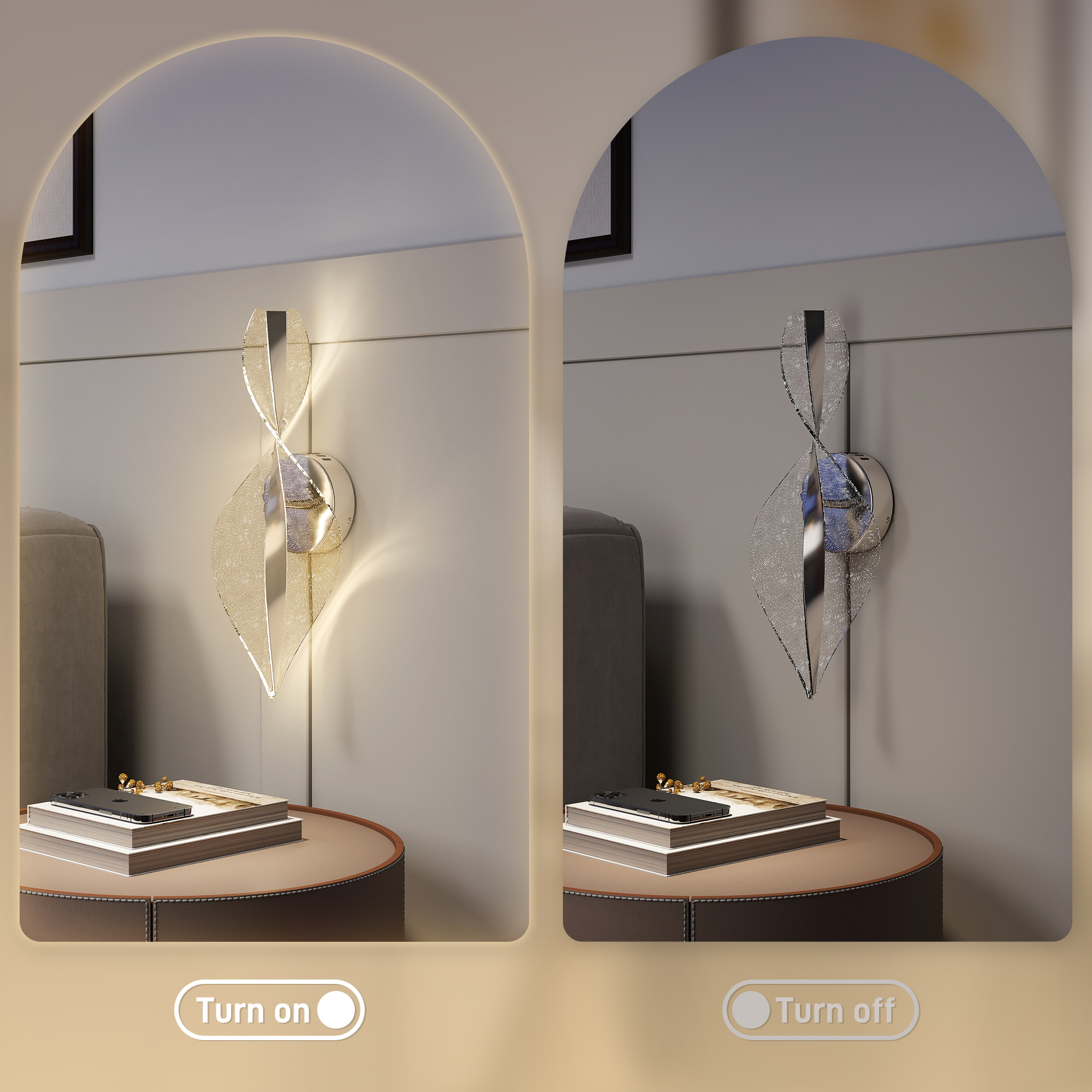 LED Wall Light 2-piece Set, 13W Modern Indoor Spiral Color Temperature — image 9