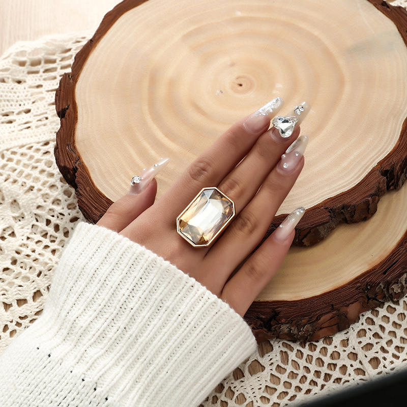 Women's Fashion Personality Ring, Creative Minimalist Square Ring, Suitable For Daily Wear, Gifting & Vacation - Jewelry & Watches