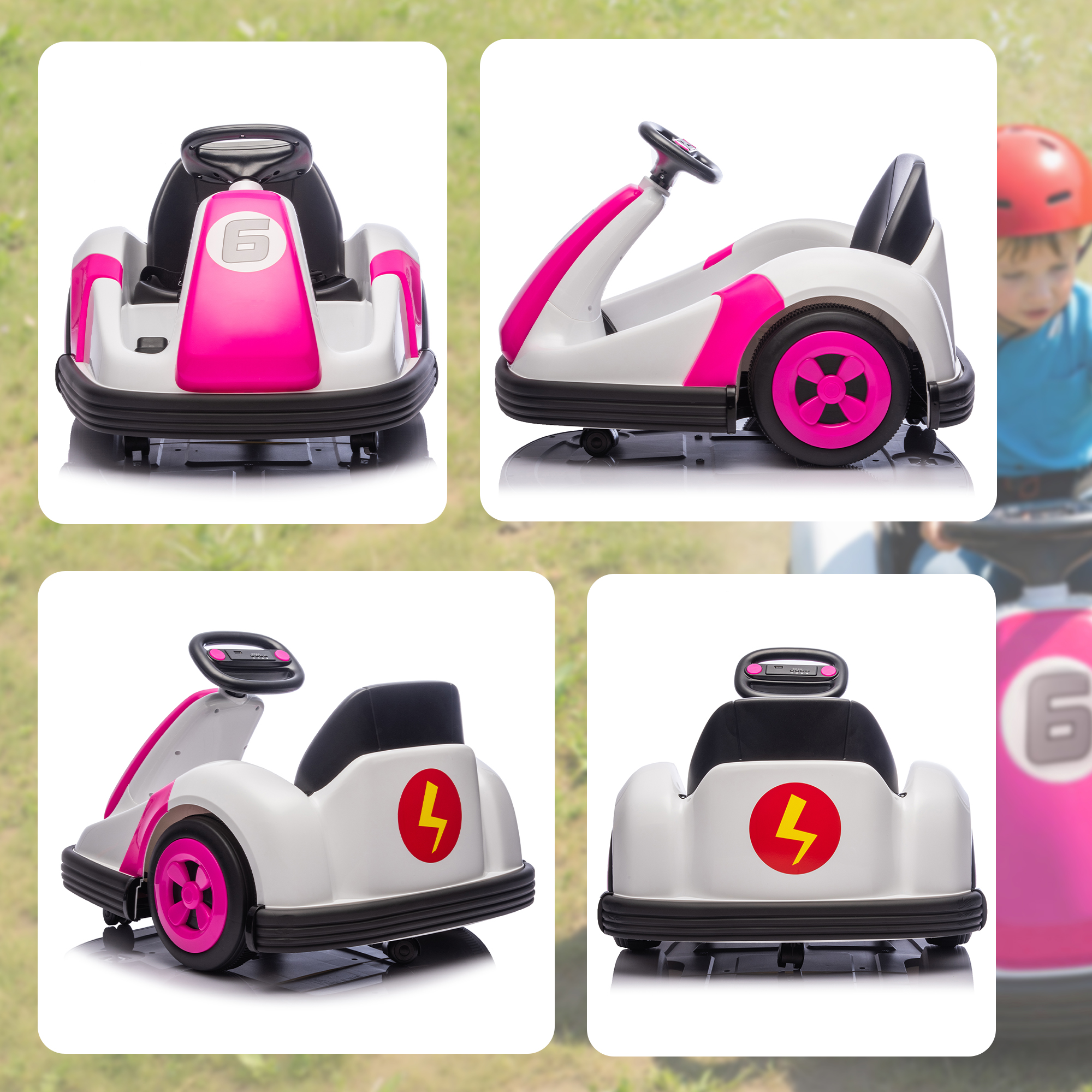 Children's Bumper Car, Can Rotate 360 Degrees, 6V Electric, With Music — image 3