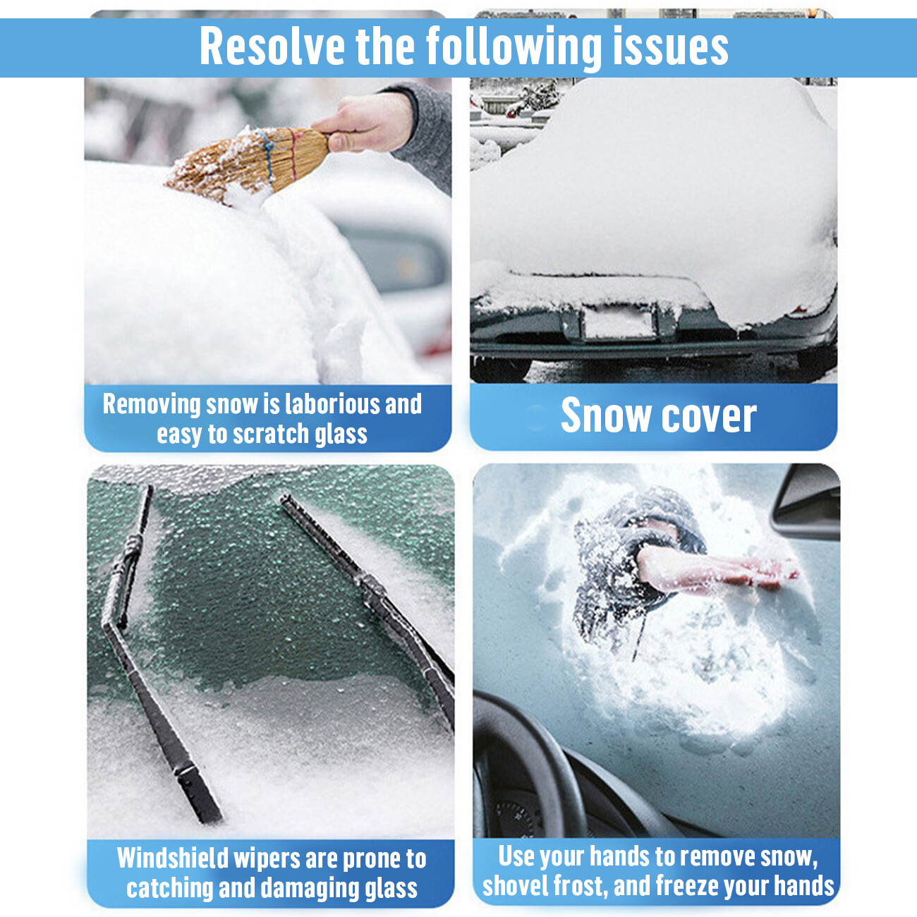 Magnetic Car Windscreen Windshield Frost Ice Snow Cover Window Mirror Protector — image 10