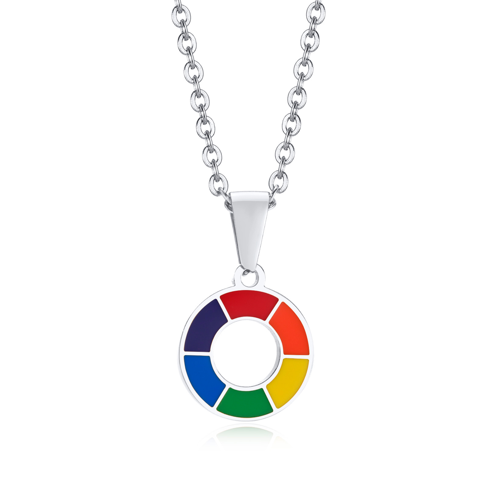Six Color Rainbow Circle Geometric Same-sex Couple LGBT