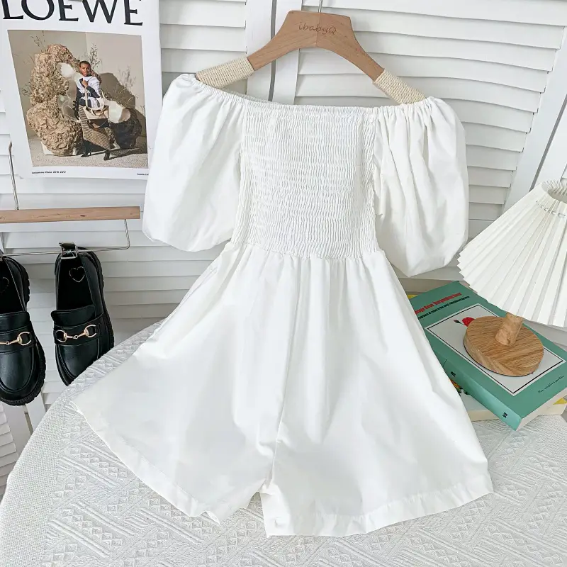 Women's Summer Jumpsuits New Off-the-shoulder Puff Sleeves Casual