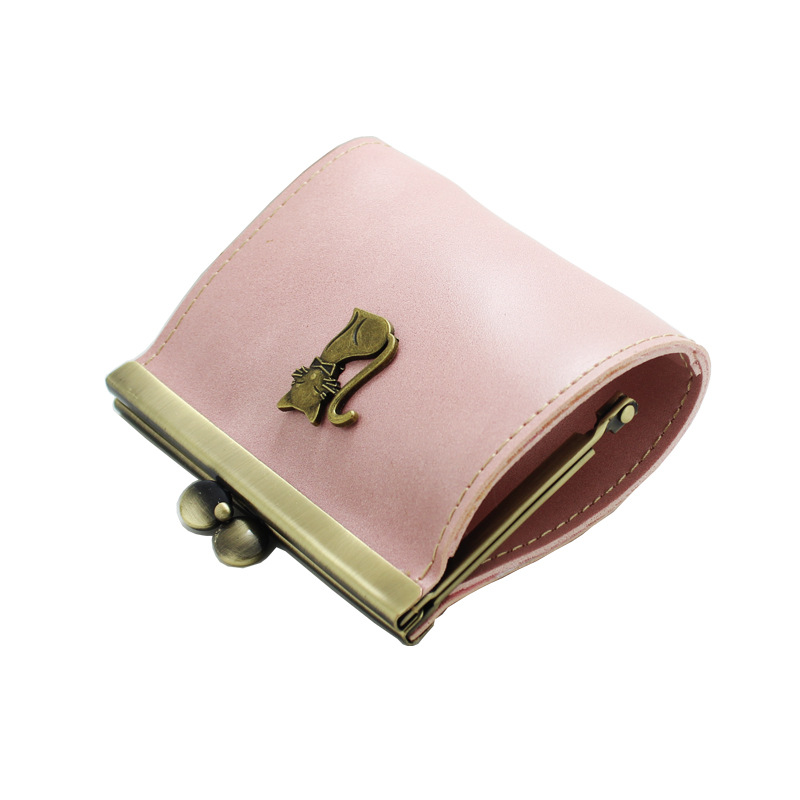 Title 3, Kitten Mini Retro Copper Color Short Wallet