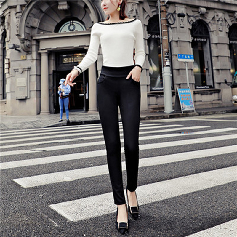 Title 3, High Waist Black Outer Wear Leggings Casual