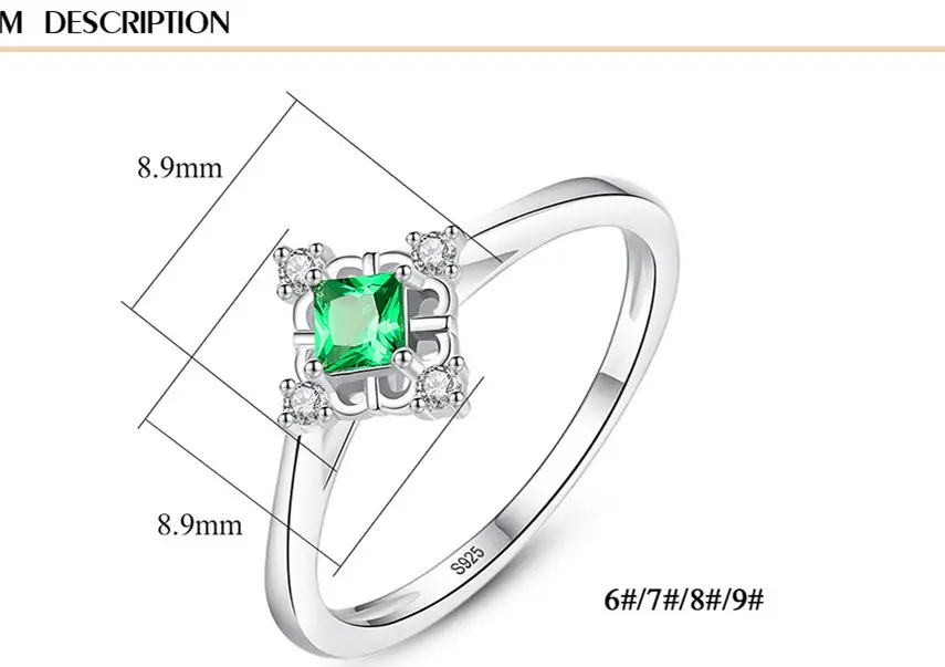 Female Japan And South Korea Simple And Exquisite Inlaid Color Treasure Ring