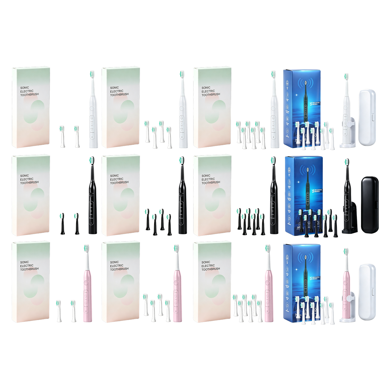 CH-926 Electric Toothbrush White With 2 Brush Heads