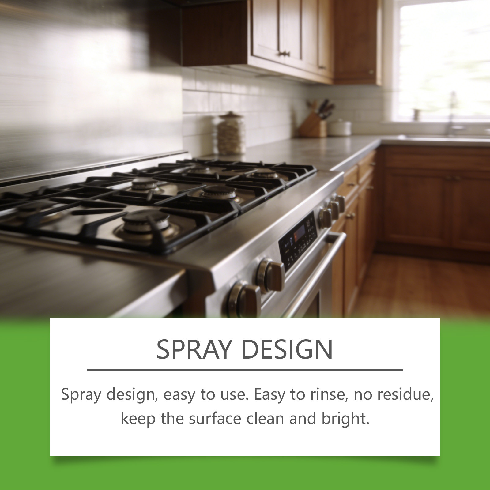 JAKEHOE Kitchen Cleaner And Degreaser Removes Grease Stains From Kitchen Utensils, Cleans Stovetops And Range Hoods, Leaving Them Shiny. 2