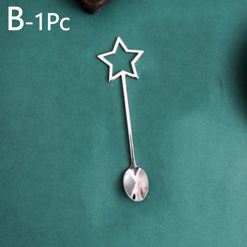 Title 5, Creative color star 304 stainless steel spoon c...