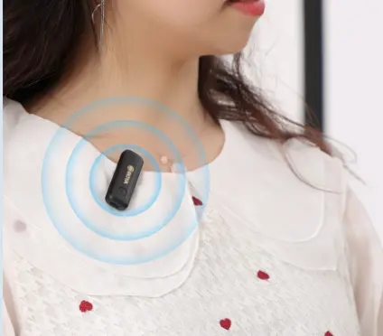 Clip-on Radio Microphone Recording Noise Reduction Portable