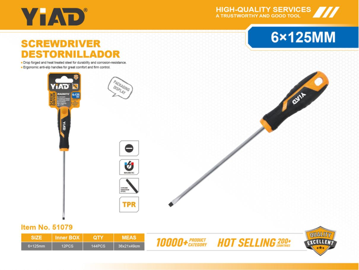 6X125mm Slotted Screwdriver, Only Supports Self-pickup, Please Note That Free Shipping Is For Anti-bidding Price