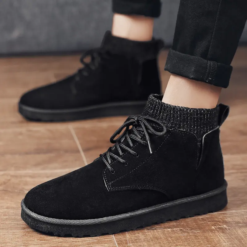 Thickened High-top Bread Men's Shoes Northeast Cotton Men