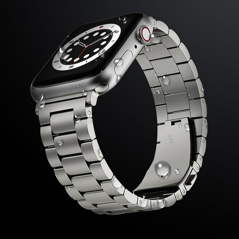 IWatch8 7 6 543 Particles Three Plants Titanium Alloy Watch Strap - Image 5