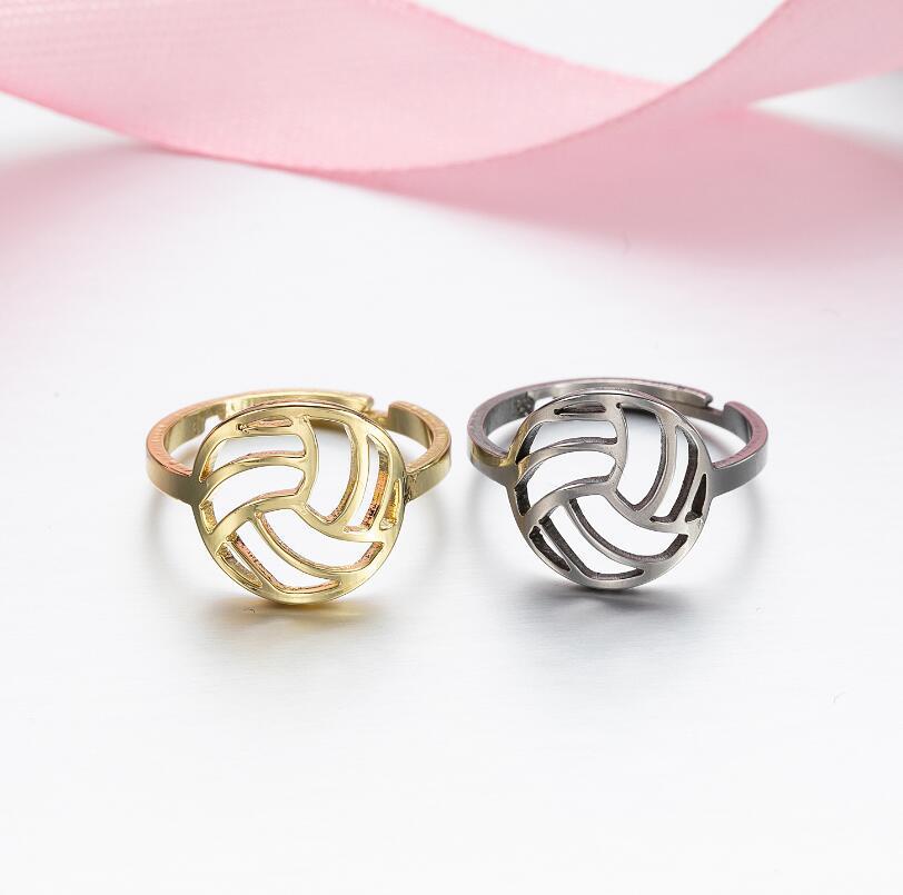 Adjustable Star Moon Stainless Steel Geometric Vintage Ring