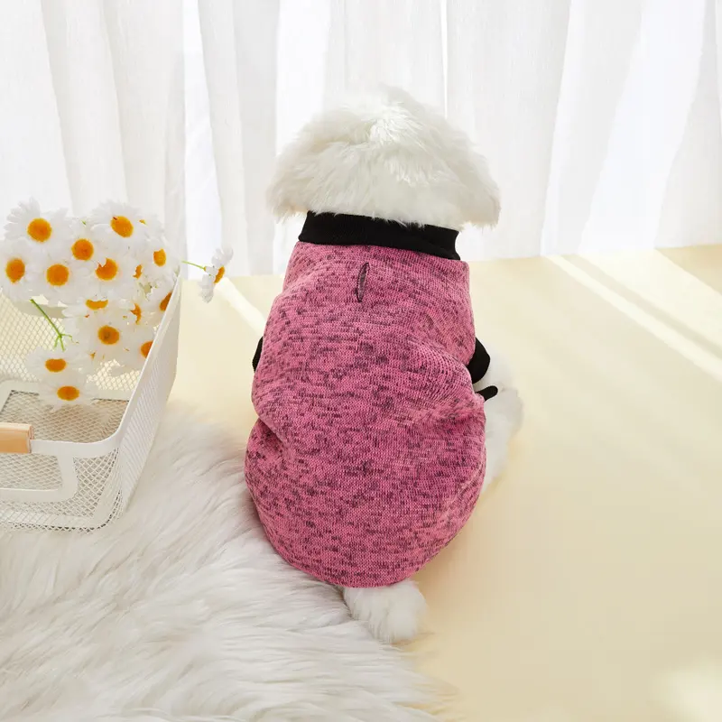 Pet Vest Fleece Lined Padded Warm Keeping Round Neck