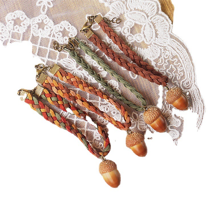 Little Oak Color Leather Rope Bracelet Female