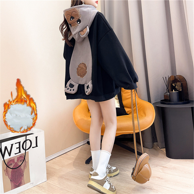 Ladies Casual Age-reducing Plus Velvet Thick Coat