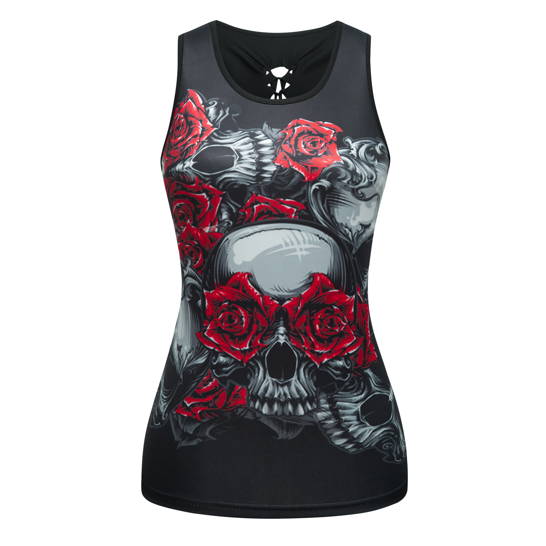 Title 13, Sleeveless Digital Print Sexy Slim T-shirt