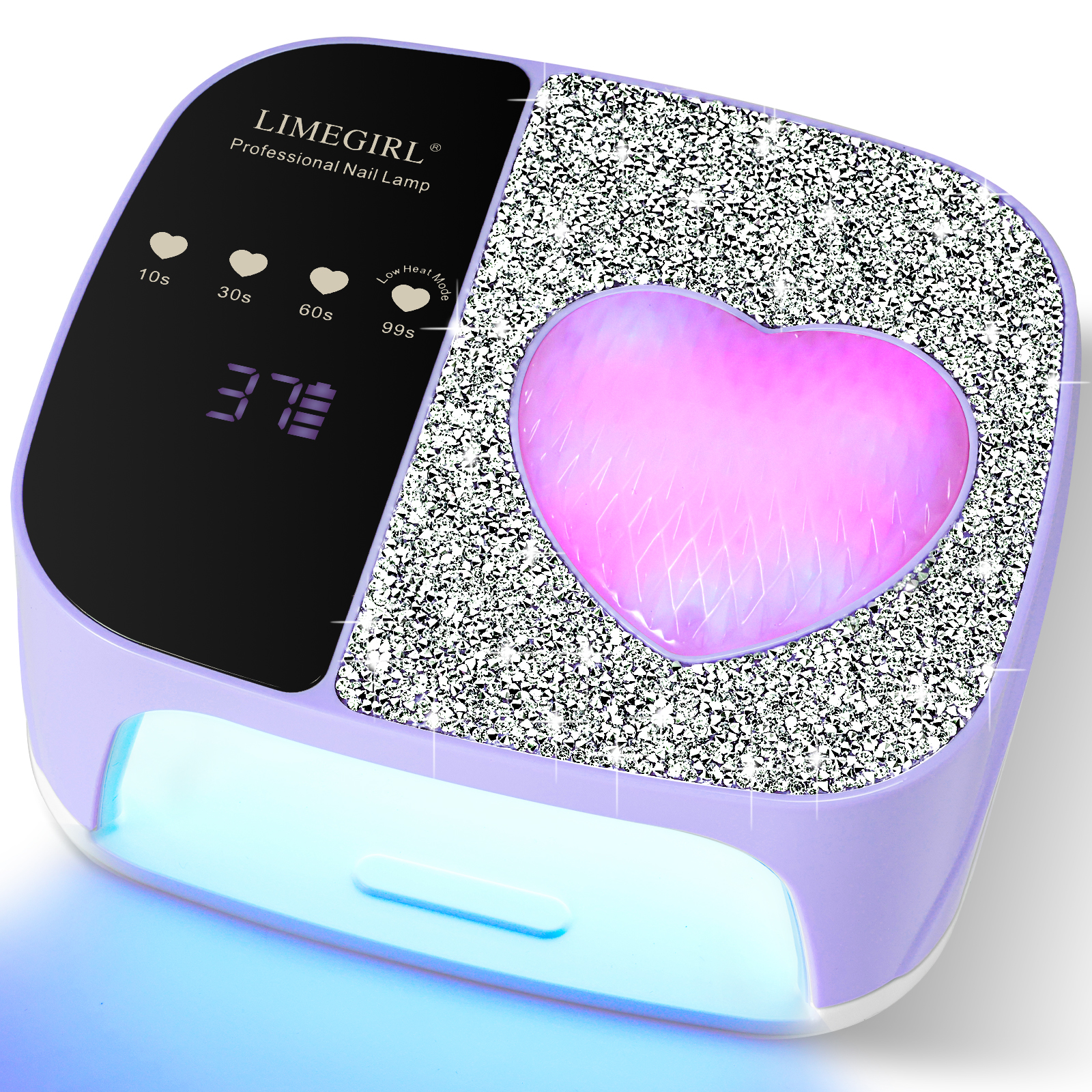 UV LED Nail Lamp Kit For Gel Polish Professional Fast Curing Dryer Light Set With 4 Timer Settings Cordless Rechargeable Nail Art Cure Machine For ... Purple - Shop at LoveMi