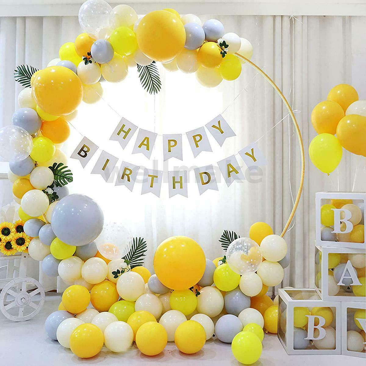 2M Round Hoop Balloon Arch Backdrop Flower Gold Display Stand Frame Wedding New — image 7