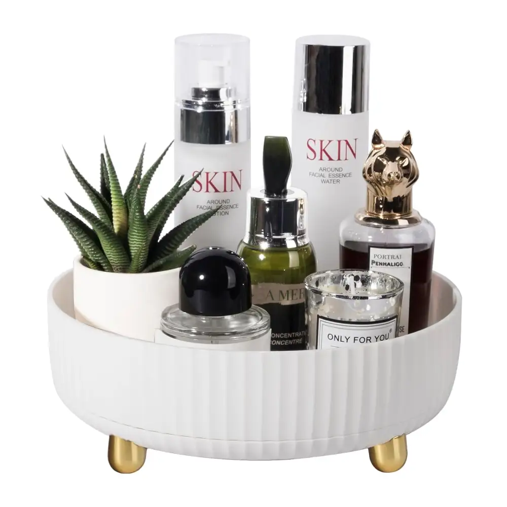 Makeup Perfume Organizer Tray 360 Degree Rotating Lazy Susan