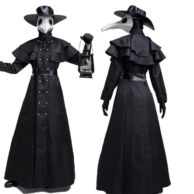 Halloween Dark Dungeon Hero Costume Crow Mouth Plague Doctor Costume Set2 Childrens Version 120Cm Kids Set 2 - Shop at LoveMi