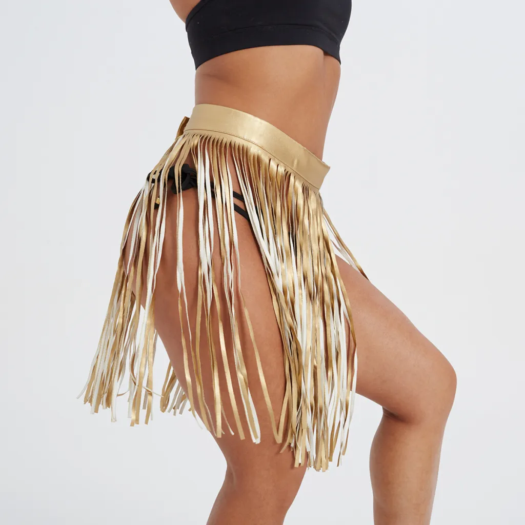 Half-length Skirt Sexy Bag Hip Short Skirt Women - Gold