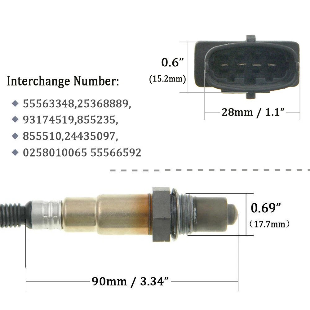Lambda Sensor Front Fit Vauxhall Astra Corsa Zafira Mokka Meriva 1.2 1.4
