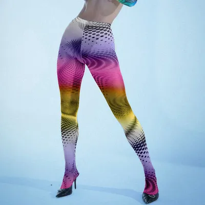 Leggings Punk Style Aesthetic Pants High Waist Printed Streetwear Purple - Shop at LoveMi