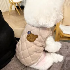 Padded Coat Vest For Dogs In Autumn And Winter - Coffee - View 1