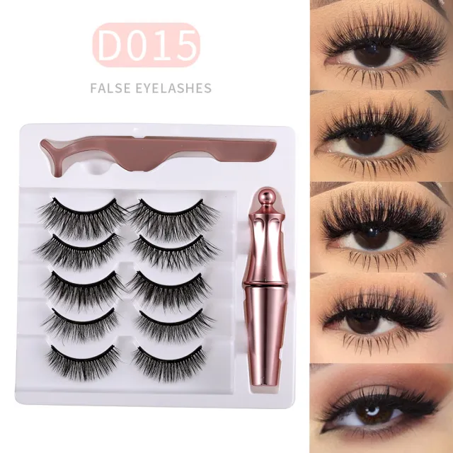 Mink Eyelashes Magnetic Eyelashes 5 Pairs Of Magnets D015 - Shop at LoveMi