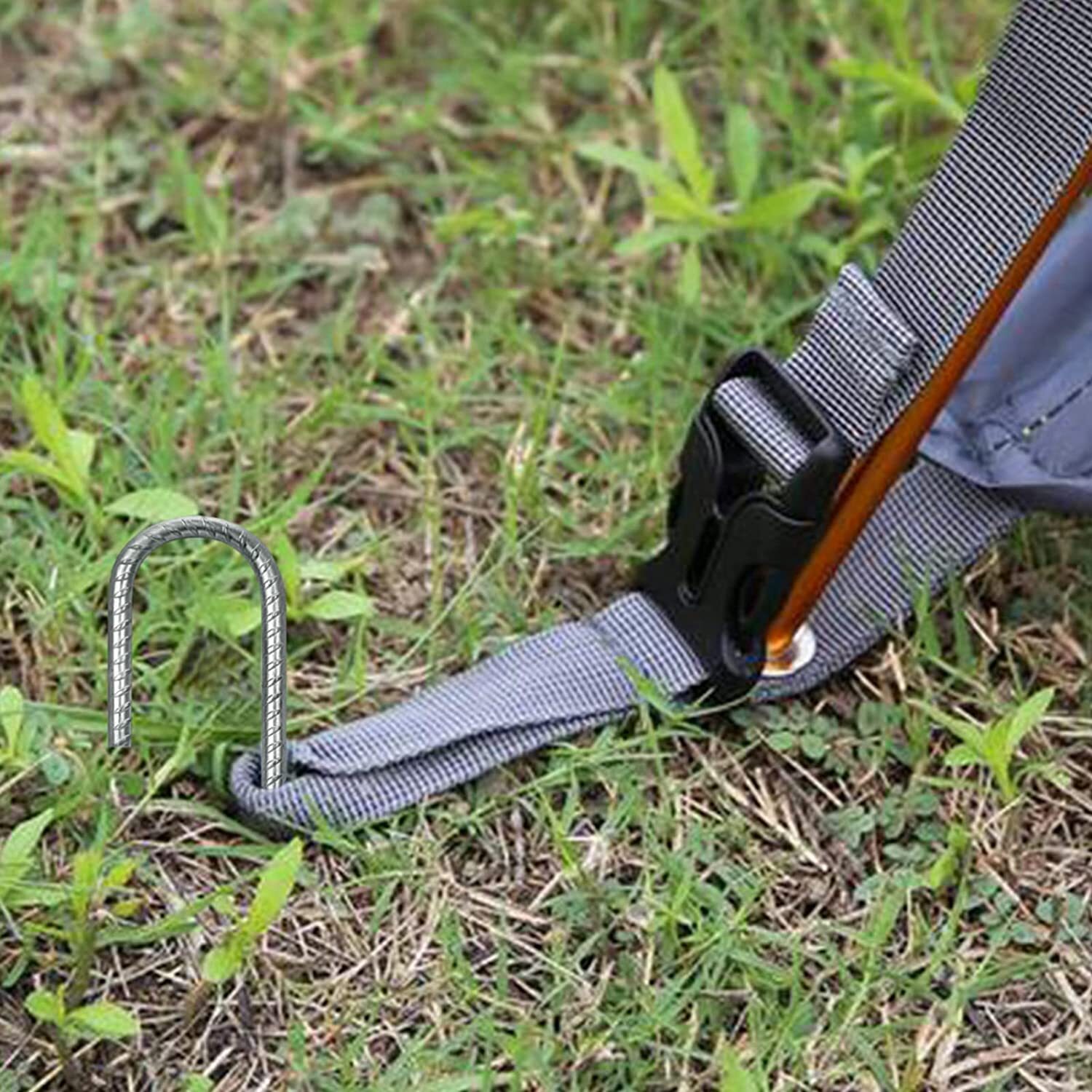 10-50Pcs Tent Pegs Heavy Duty Steel Marquee Ground Stakes Gazebo Camping Awning 2