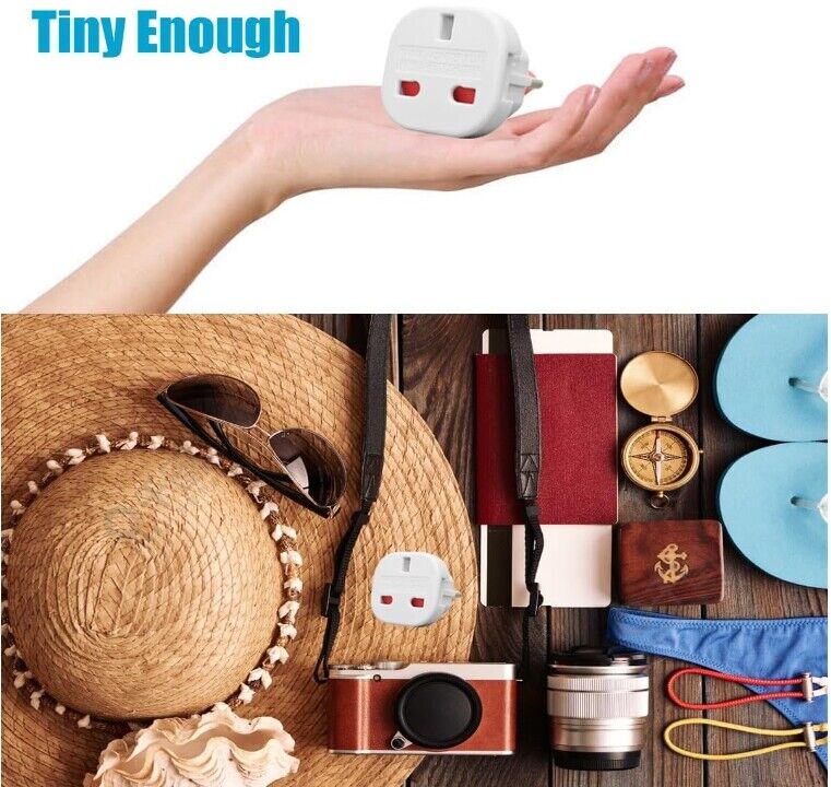 EU Travel Adapter Plug 5 Pack  UK To Euro Europe Adaptor 2 Pin Plugs European-