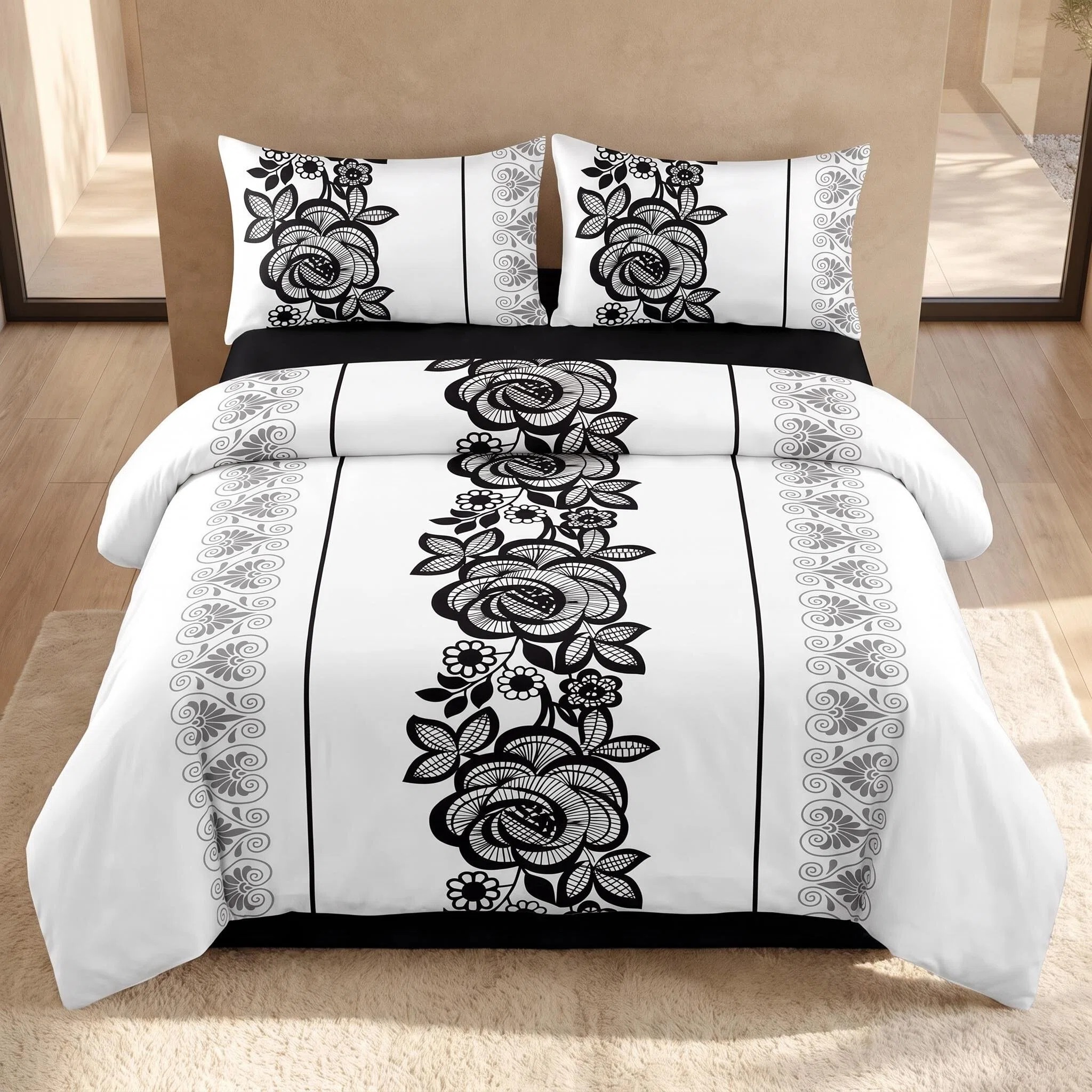 Bohemian Floral Duvet Cover Set