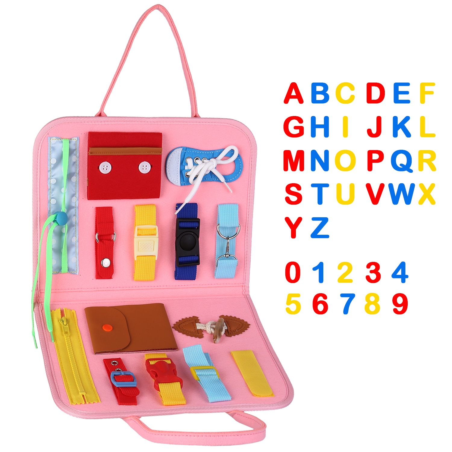 1Set Kids Busy Board Sensory Activity Board Preschool Learning Toys Montessori Educational Gift For 1 To 6 Years Old Baby Toddler Girls Boys