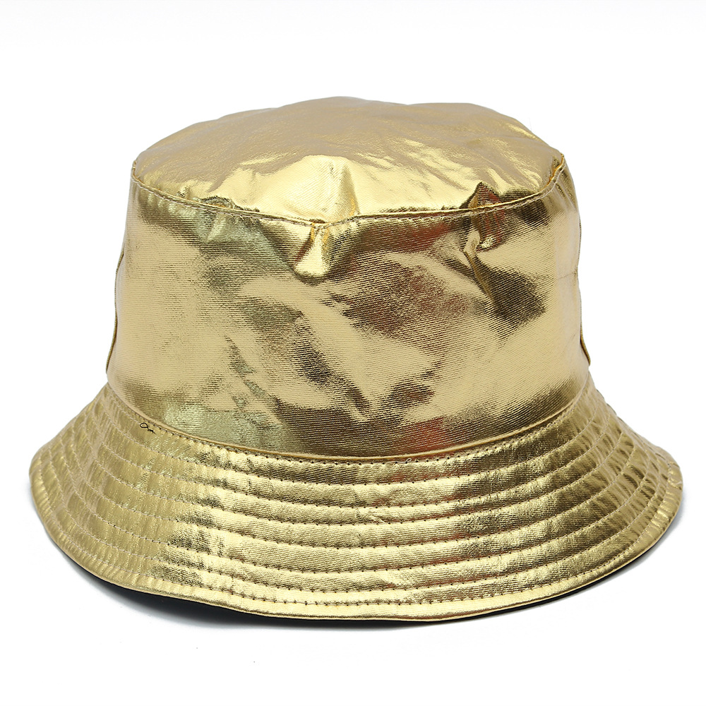 Title 5, Bright leather double-sided fisherman hat