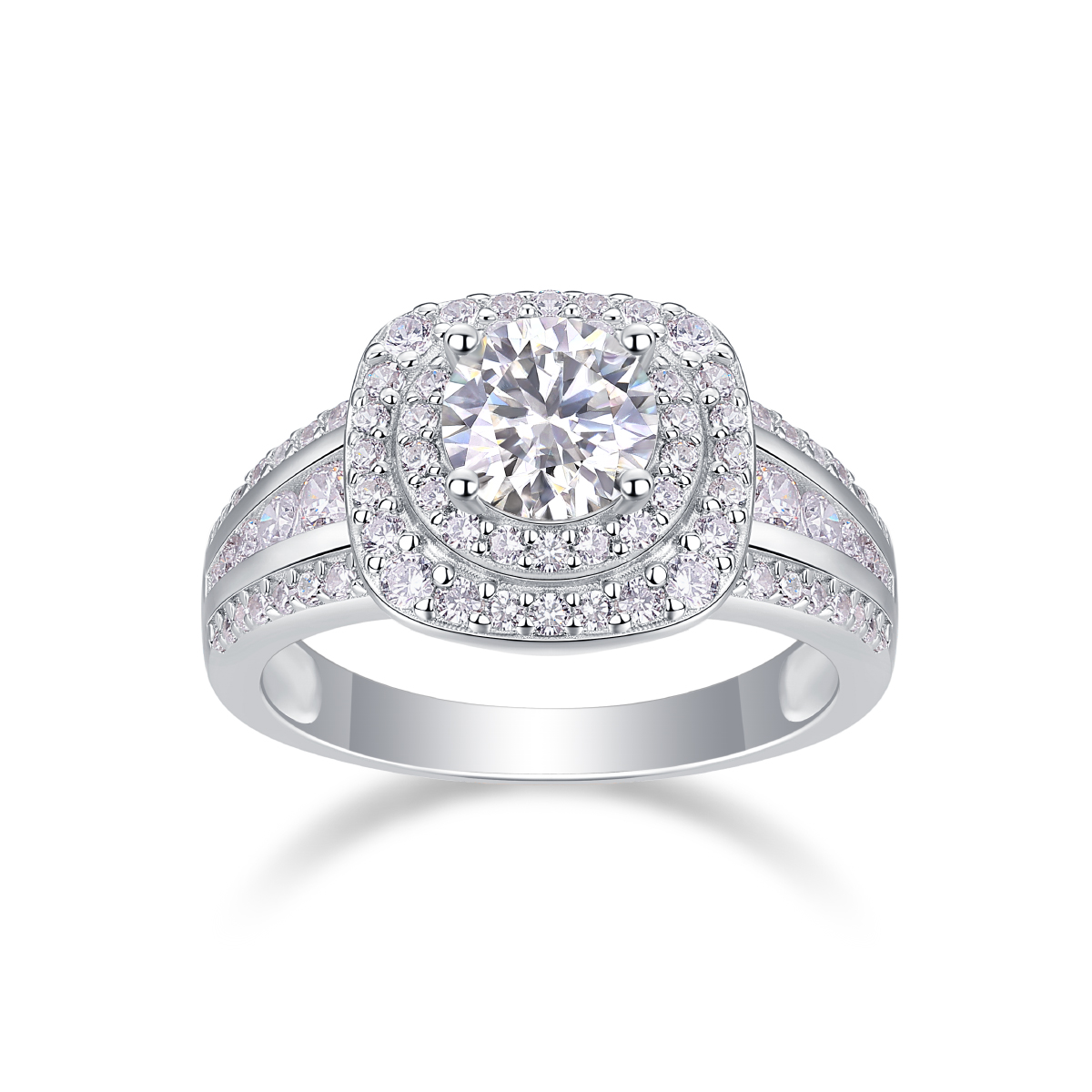 แหวนแต่งงาน Starry Sky Crown Moissanite 1 กะรัต