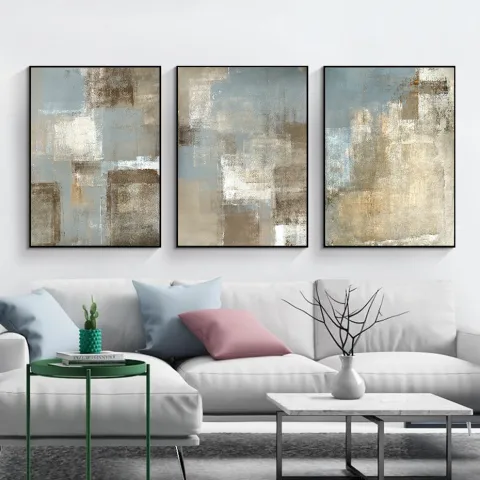 Vintage Abstract Art Canvas Painting Picture Poster Interior Home
