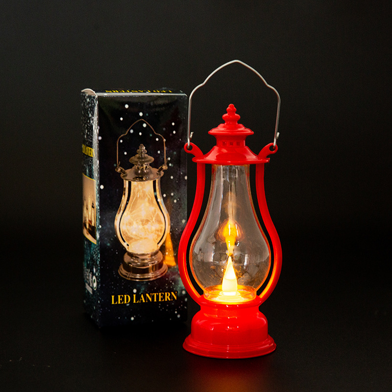 Title 7, LED Retro Portable Kerosene Lamp Decorative Sto...