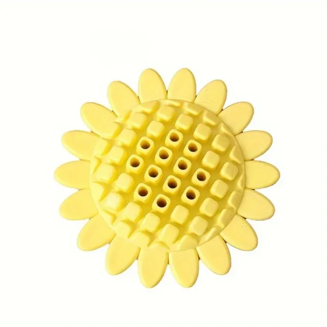 Rubber Sunflower Dog Toys Chewy Durable Fun Perfect For Teething And Playing In Puppies Dog Accessories Pet Products Yellow - Shop at LoveMi