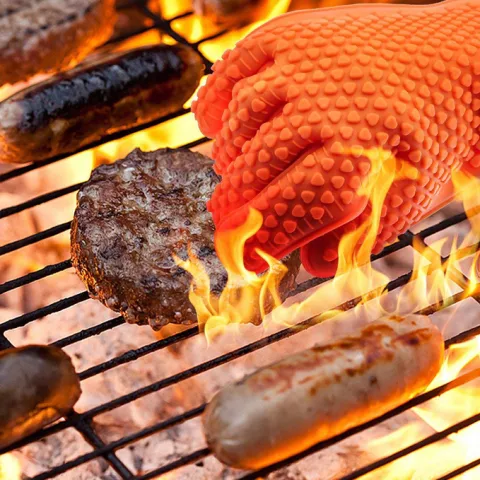 Food Grade Silicone Heat Resistant BBQ Glove Oven Mitts
