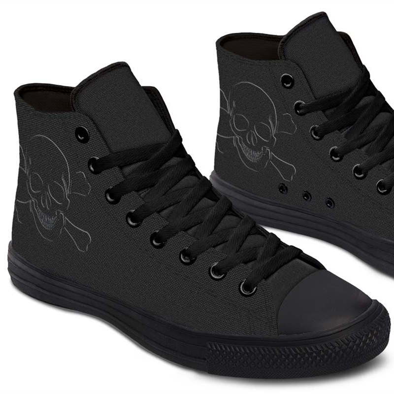 Printed Couple High Top Canvas Shoes