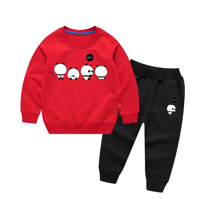 Cotton Men's and Women's Baby Comfortable Long-sleeved Trousers Two-piece