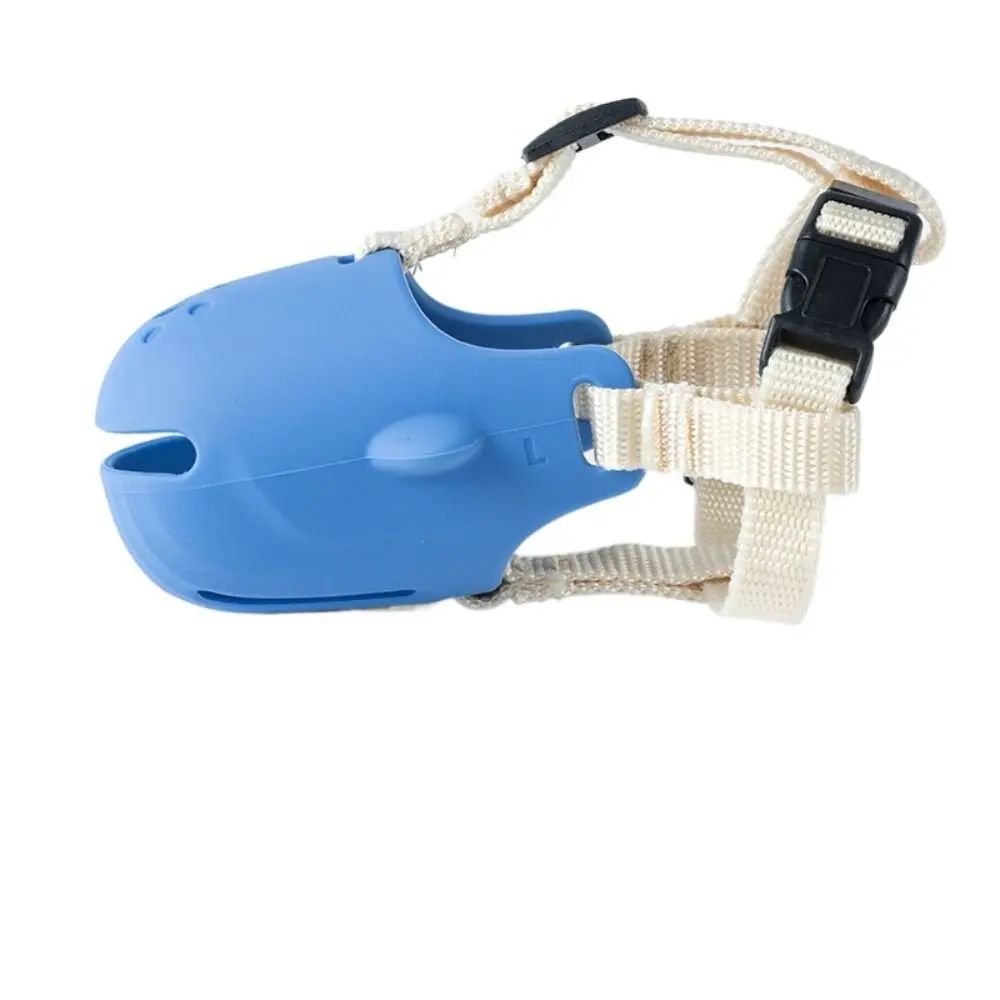 Portable Dog Muzzle Breathable Anti Biting Dog Mouth Cover Adjustable Pet Basket Muzzles For Small Medium Pet Accessories Blue - Shop at LoveMi